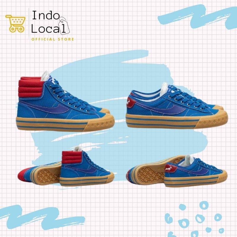 Sepatu Compass Retrograde Blue Gum High / Low