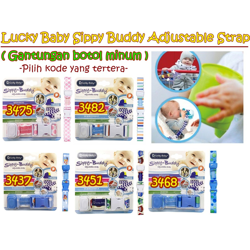 Lucky Baby Sippy Buddy Adjustable Strap Gantungan Botol Minum Anak