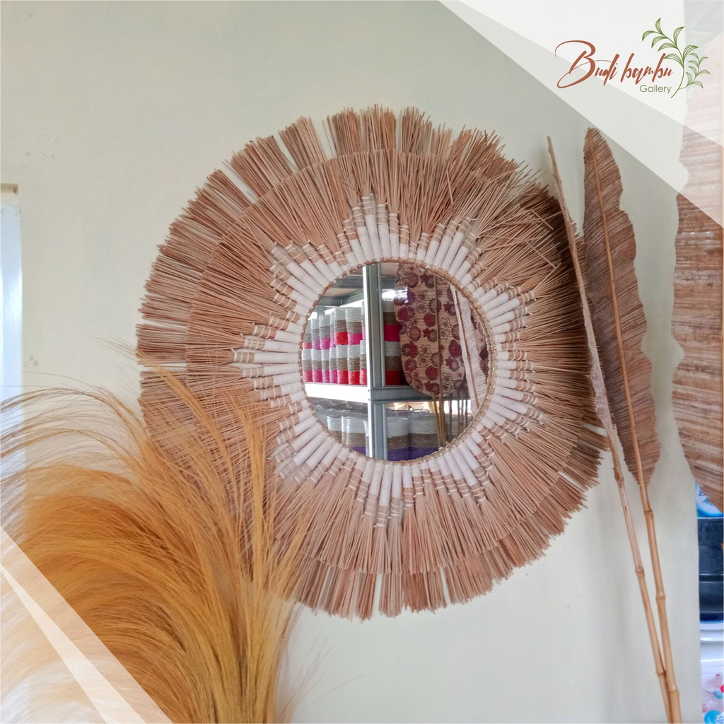 WALL DECOR CERMIN MENDONG ETNIK CERMIN MENDONG NATURAL TERMURAH