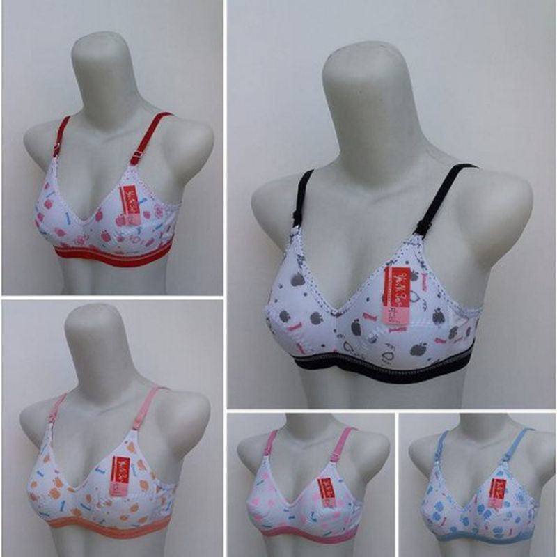 Amirashopkdr Bra Sport Remaja Bh Remaja Bra Wanita b h SMP SMA Tanpa Spon Hak 2 Size 32 34 36