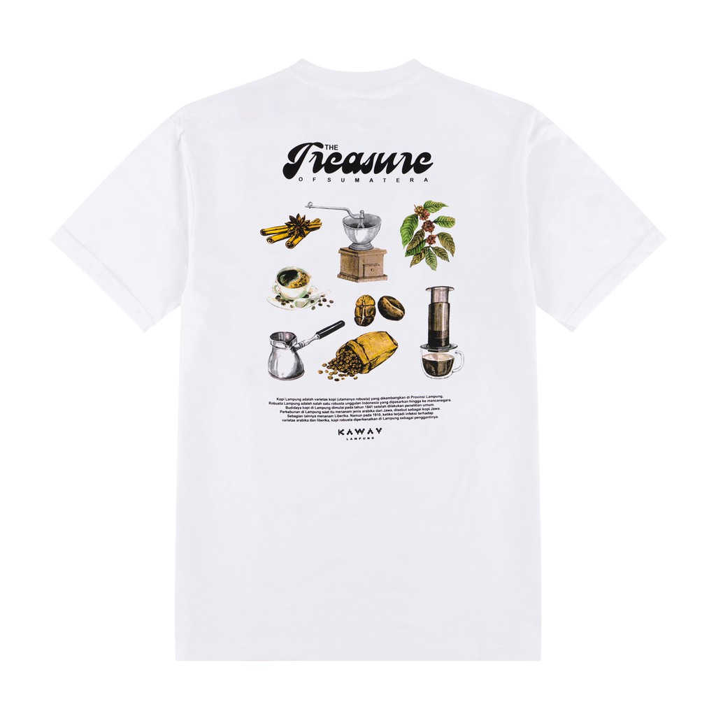 Kaway T-shirt Kaos-COFFEE WTR CLR WHT