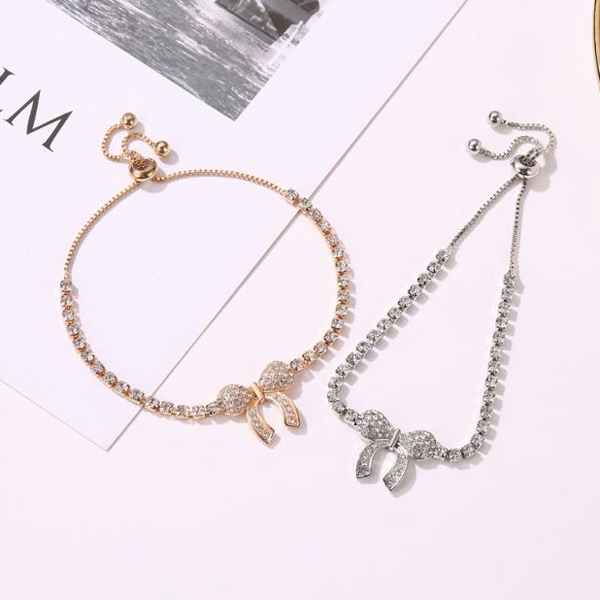 OILA gelang fashion pita crystal bow bracelet (1H3) jge086