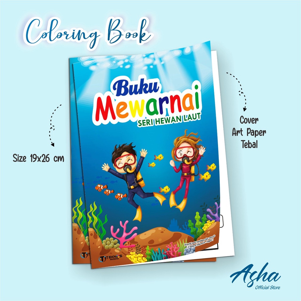 

BUKU EDUKASI MEWARNAI - BUKU MEWARNAI SERI HEWAN LAUT - BUKU ANAK PAUD TK MEWARNAI