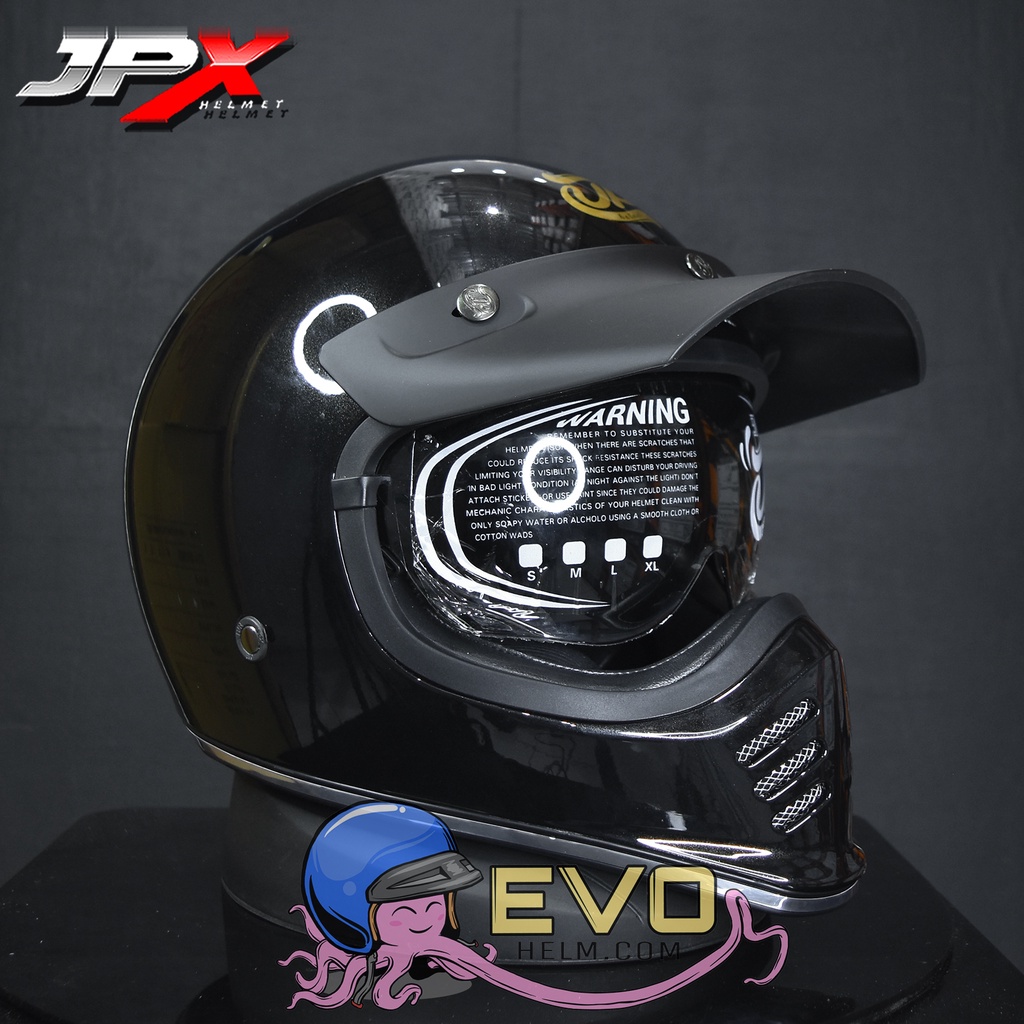 HELM JP SIGNATURE BLACK METALIC ORIGINAL HELM JP CAKIL JP SIGNATURE SOLID HITAM JPX JP RETRO