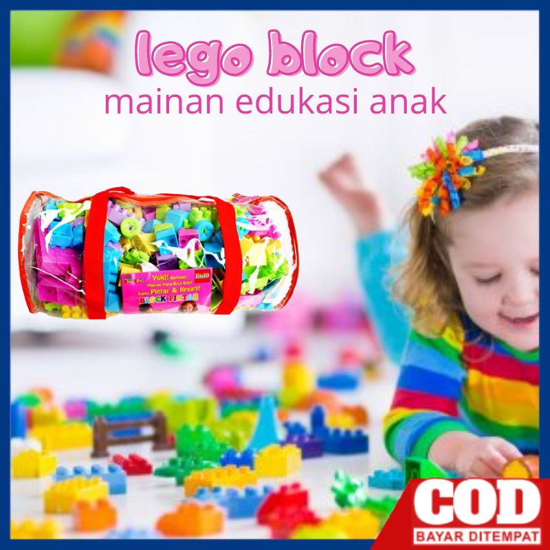 Mainan anak lego susun LEGO BLOCK PINTAR