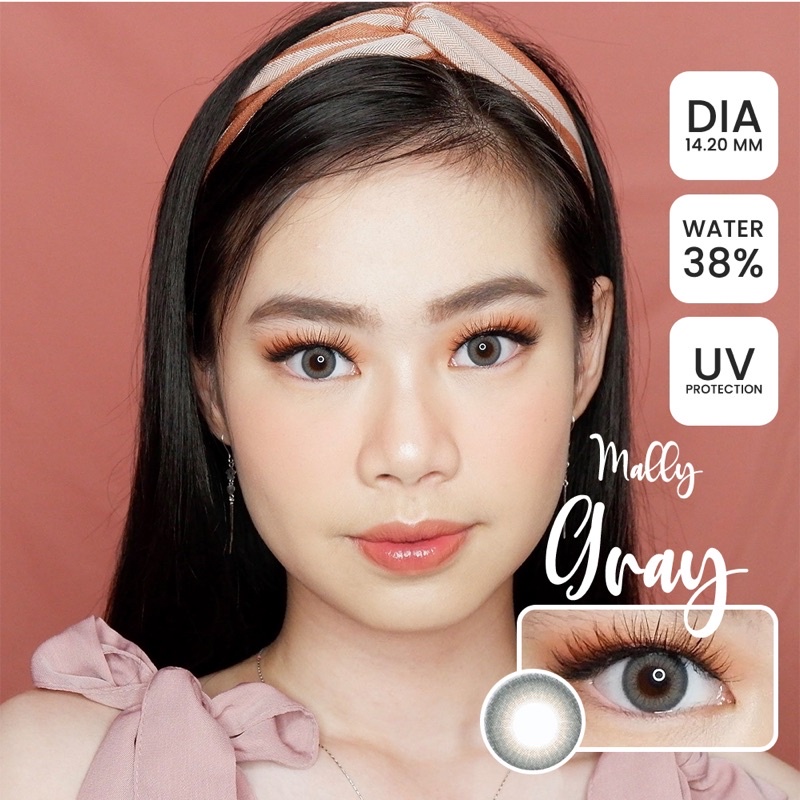 EYEMAZING Softlens - Mally Gray/ Grey / Abu Normal Minus Beda Minus