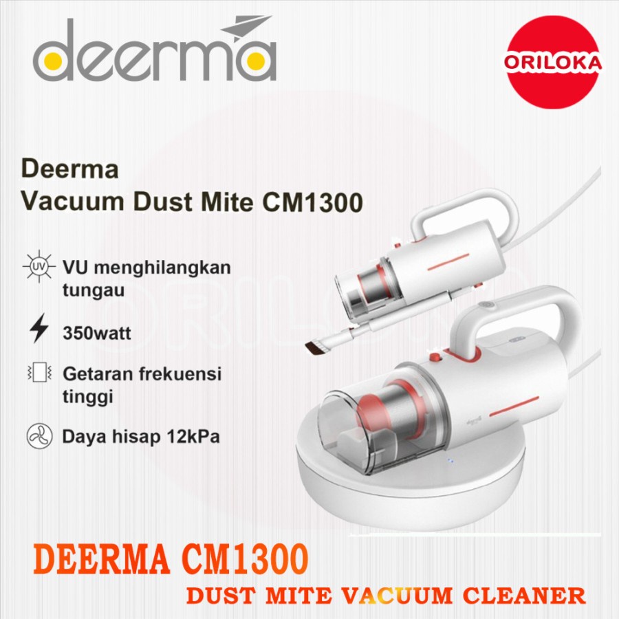 Deerma CM1300 UV Dust Mite Vacuum Cleaner / Vacuum Tungau - Resmi