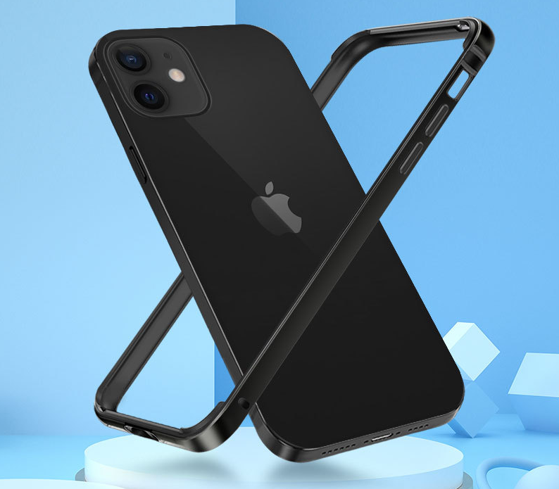 Casing Bumper Case Aluminum Metal + Silikon Untuk Iphone 12 Pro Max 12 Mini 12pro