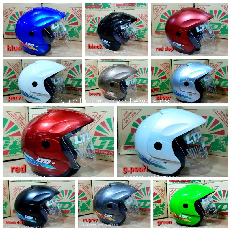 HELM LTD SPORT KILAT KACA PUTIH TRANSPARAN ORIGINAL 100% MALAYSIA