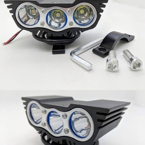 LAMPU TEMBAK led owl 3 MATA JUMBO cahaya putih variasi motor