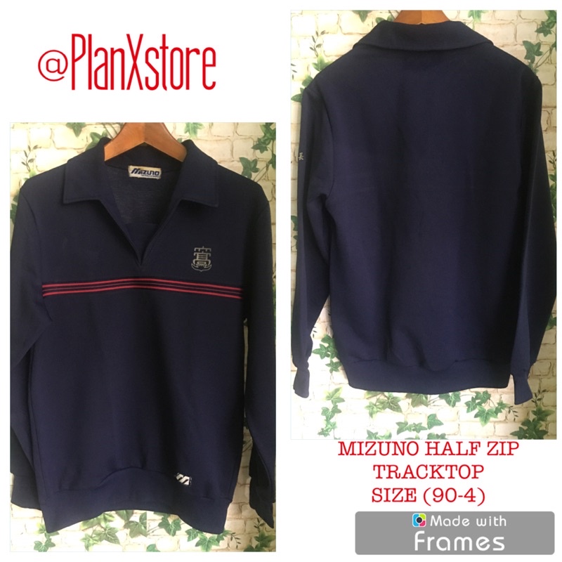 MIZUNO HALF ZIP TRACKTOP PRELOVED TERJANGKAU WARNA NAVY