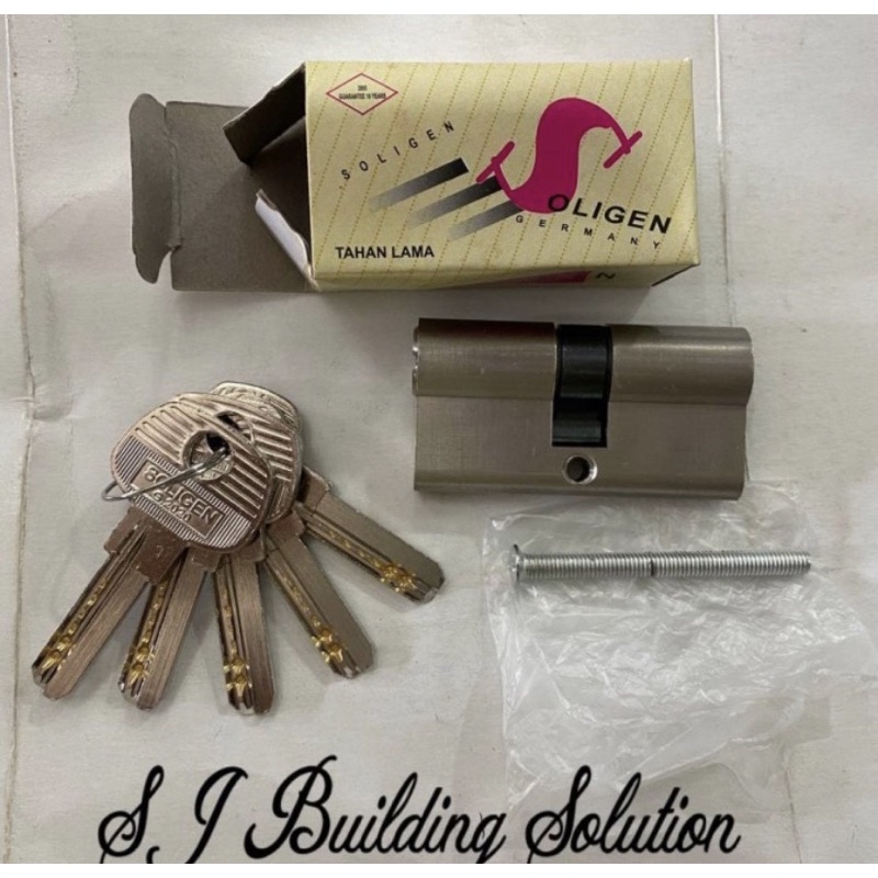 SIlinder kunci pintu Besar Cylinder SOLIGEN GERMANY KUNINGAN Tahan 6cm Bagus