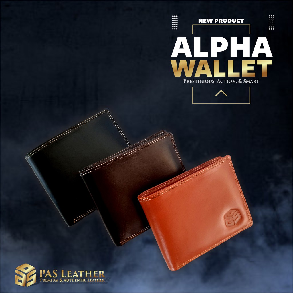 Dompet PAS Leather ALPHA Dompet Kulit Asli Dompet Kulit Magetan Dompet Kulit Pria