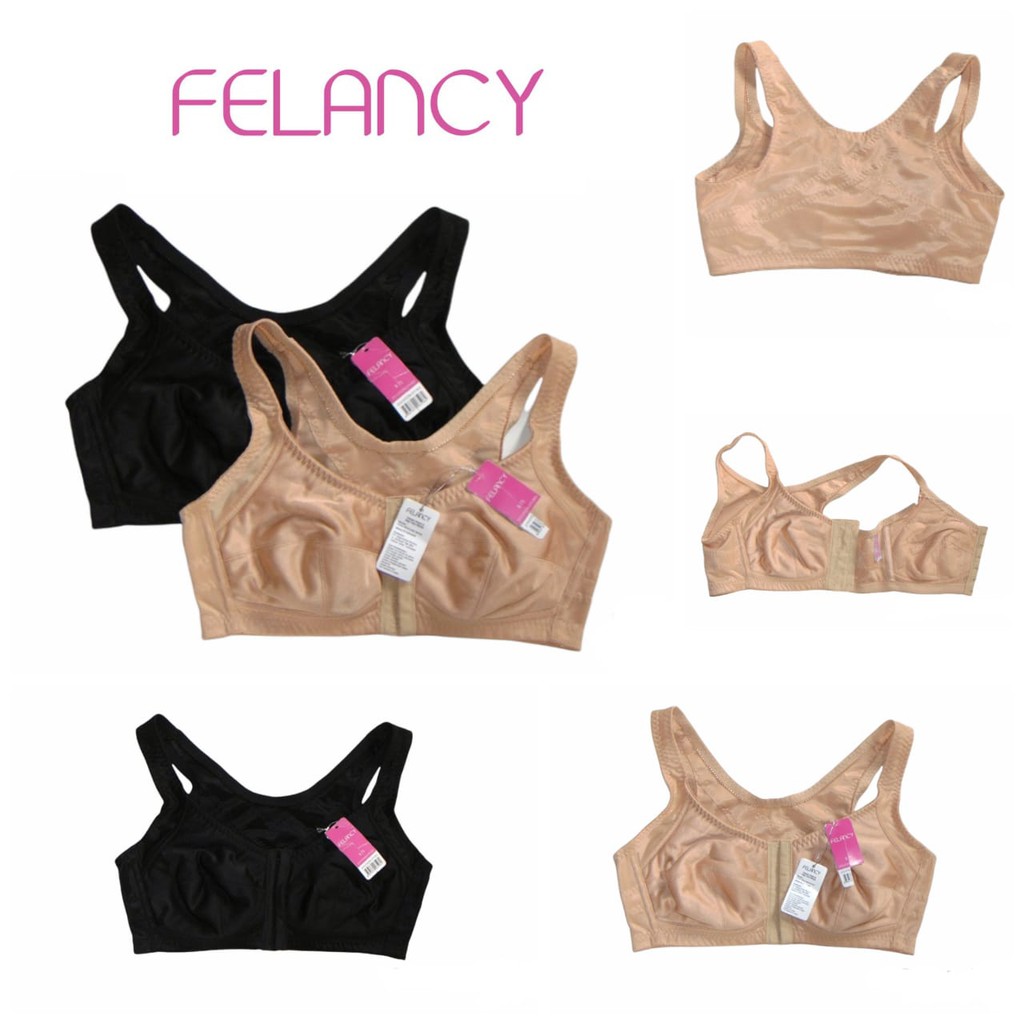 FELANCY BRA 072-07029 029 BRA KAIT DEPAN TANPA KAWAT BLACK SIZE 34B (B75)