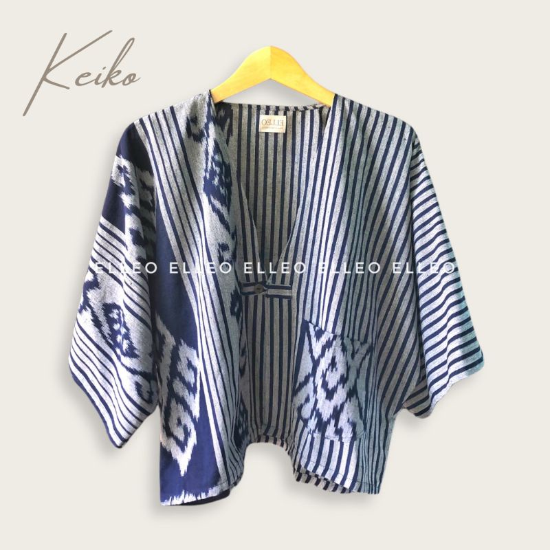 ELLEO KEIKO OVERSIZE OUTER TENUN ( NAVY )