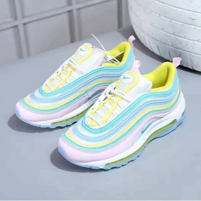 nike air max 97 blue pink yellow