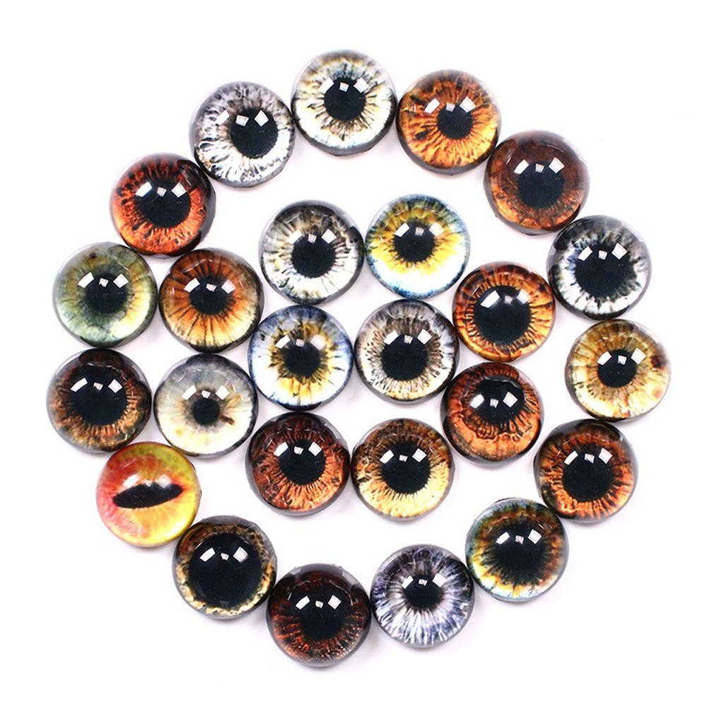 Lanfy Mata Boneka Dolls Aksesoris DIY Craft Handmade Perhiasan Kaca Bulat Mata Palsu Cabochon DIY Toy Eyes