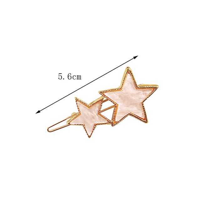 LRC Jepit Rambut Fashion Gold Shell Pentagram Hairpin F65340