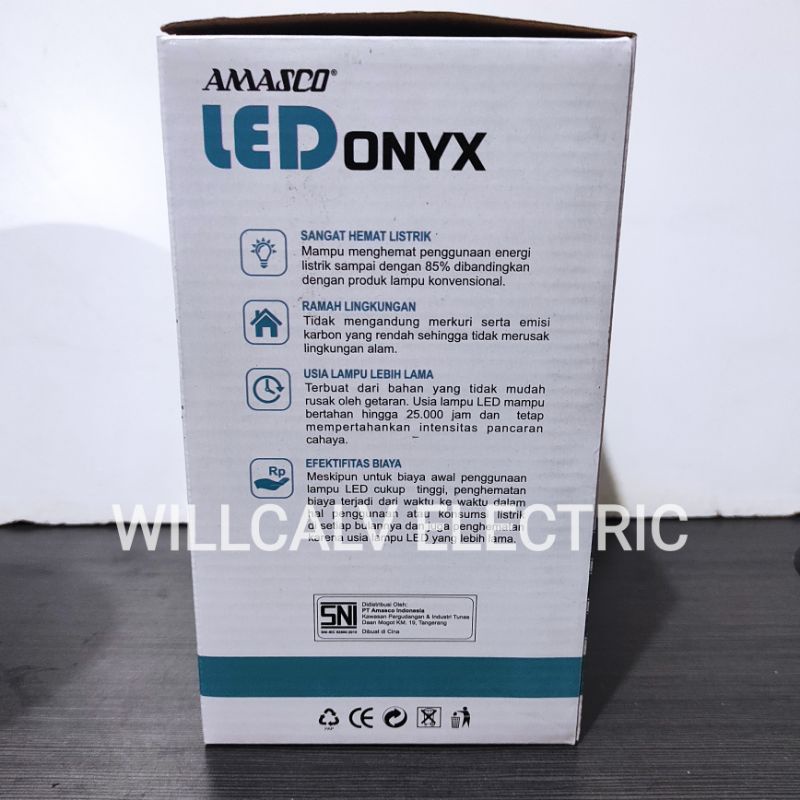 LAMPU AMASCO ONYX 40W 40 WATT / LAMPU LED AMASCO ONYX 40W 40 WATT CAHAYA PUTIH