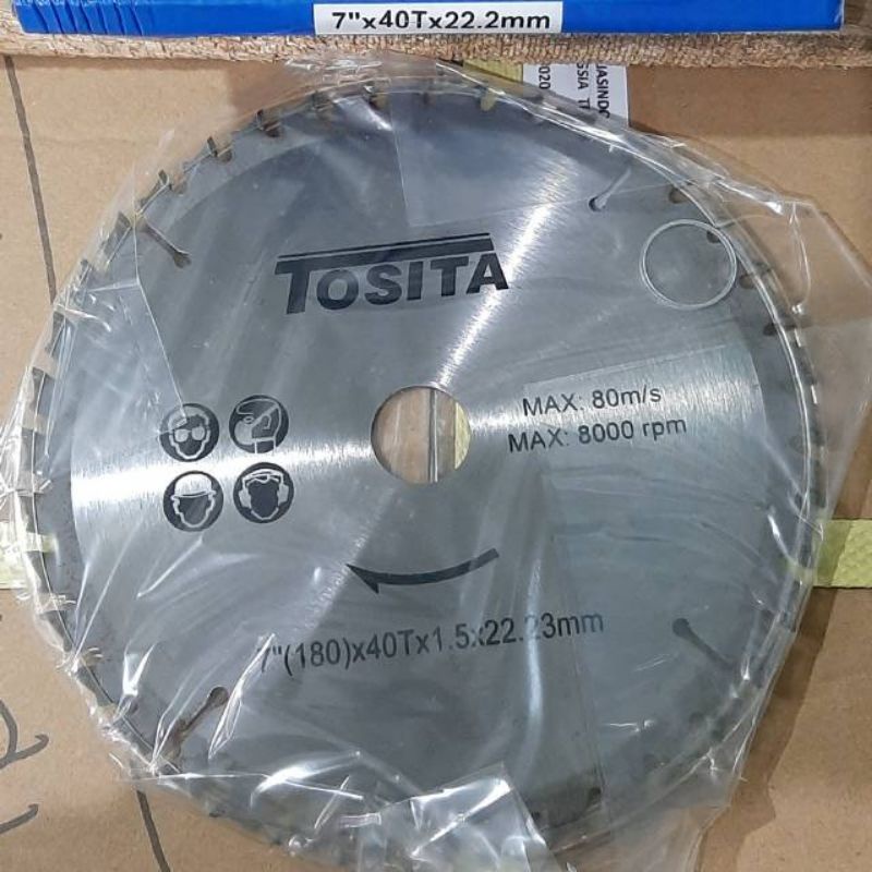 mata gergaji 7 INCH 40T mata circularsaw 7 INCH bahan baja
