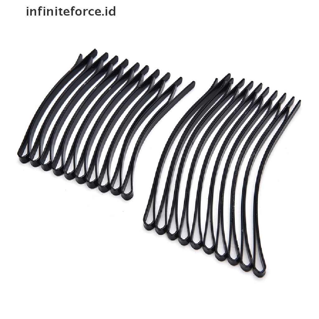 Infiniteforce.id 10pcs Jepit Rambut Bobby Pins Metal Warna Hitam Untuk Wanita