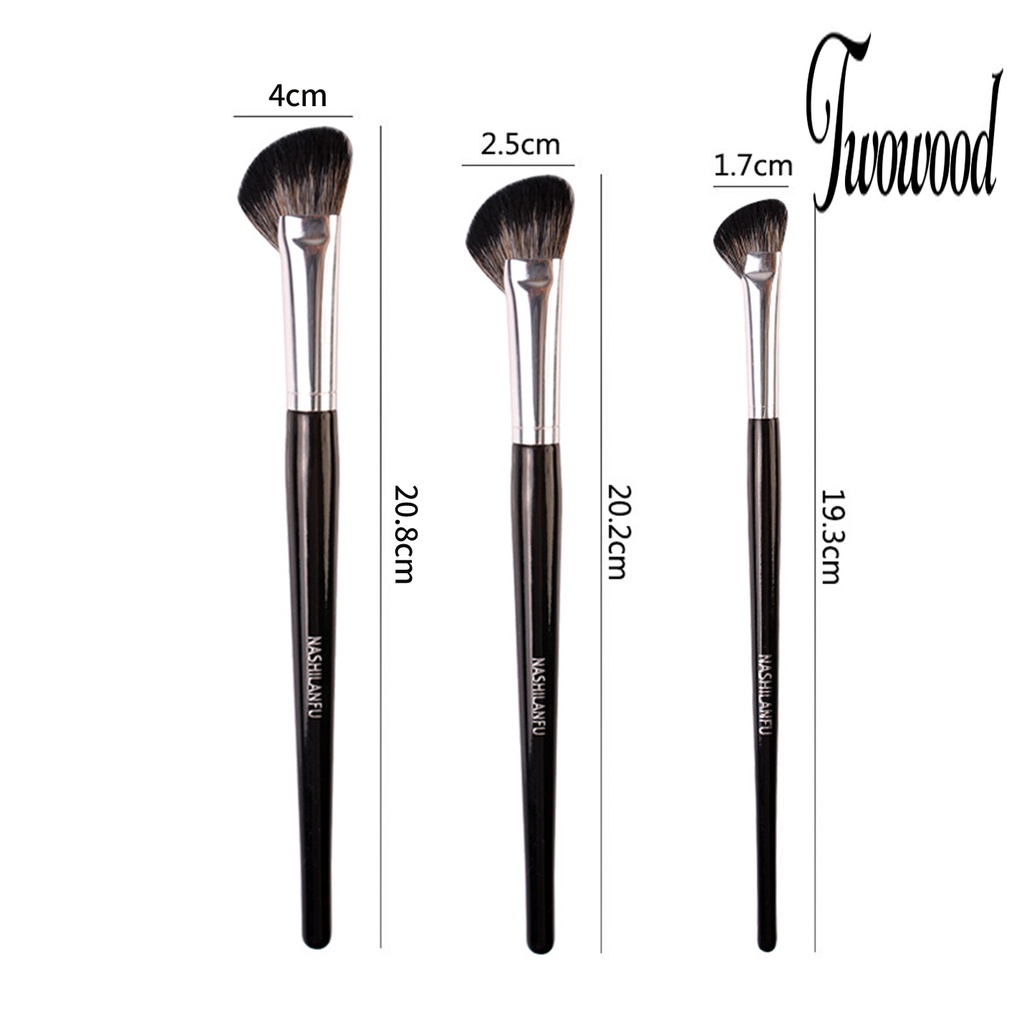 1 Pc Brush Contour Highlight Bronzer Bahan Rambut Sintetis Untuk Wanita