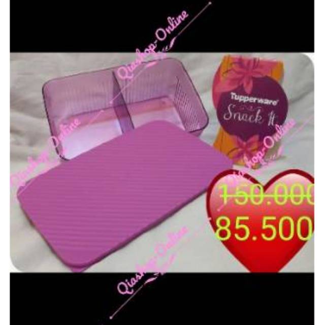 Promo Diskon Tupperware Snack it ungu / tempat snack / toples snack