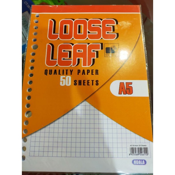 

ATK : Isi Binder Loose Leaf Koala A5 Kotak Kecil