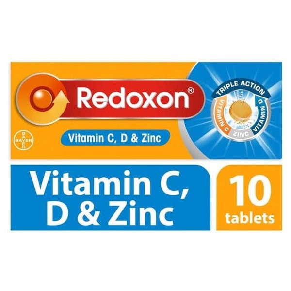 Terlaris!! Redoxon Triple Action 10 Tablet / Redoxon Vitamin C, D &amp; Zinc Rasa Jeruk