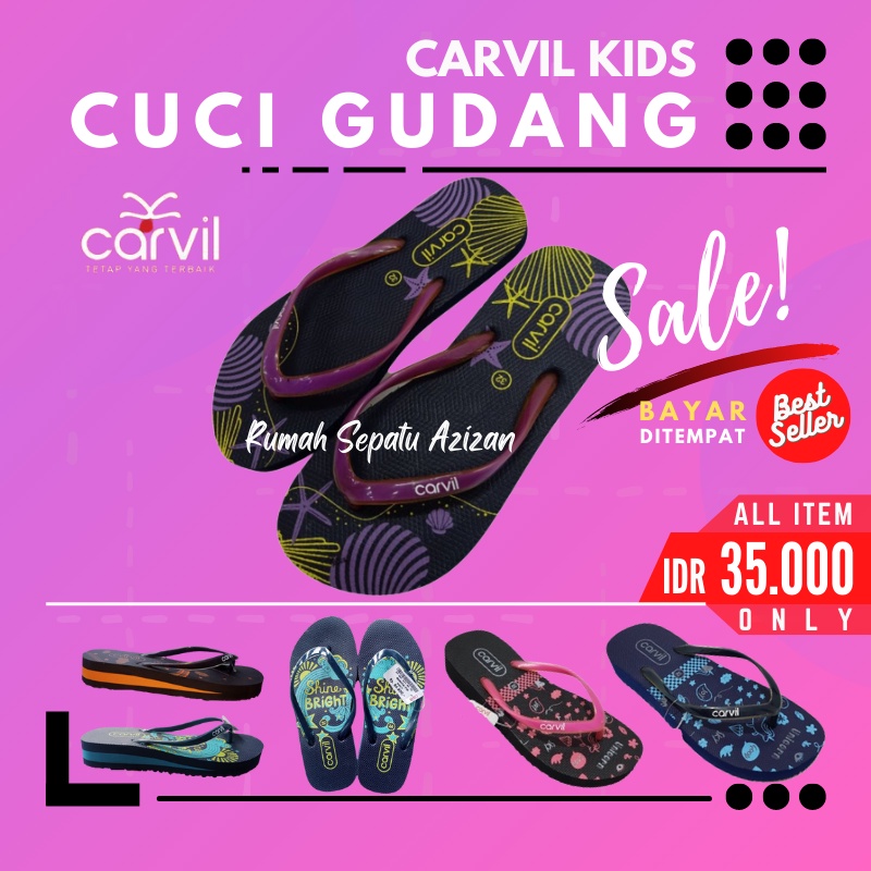 Carvil Talita-TW | Sandal Jepit CARVIL Anak Perempuan | Original By Carvil