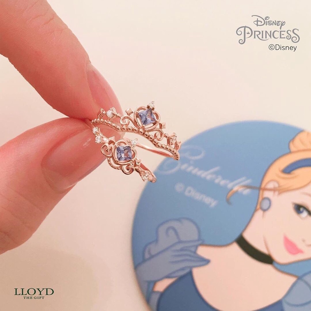 Ready Stock Cincin Adjustable Disney Princess Ring 925 Silver Open Crown Ring Versi Korea