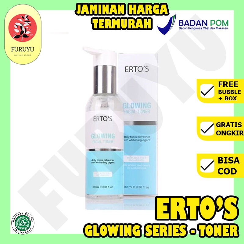 ERTOS Glowing Series Toner BPOM Original 100% Pembersih Wajah Glowing Cerah Bersinar