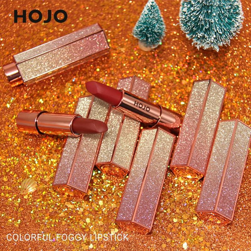 Termurah HOJO Lipstick Matte Creamy Gold Long Lasting Transfer Proof Red Terlaris