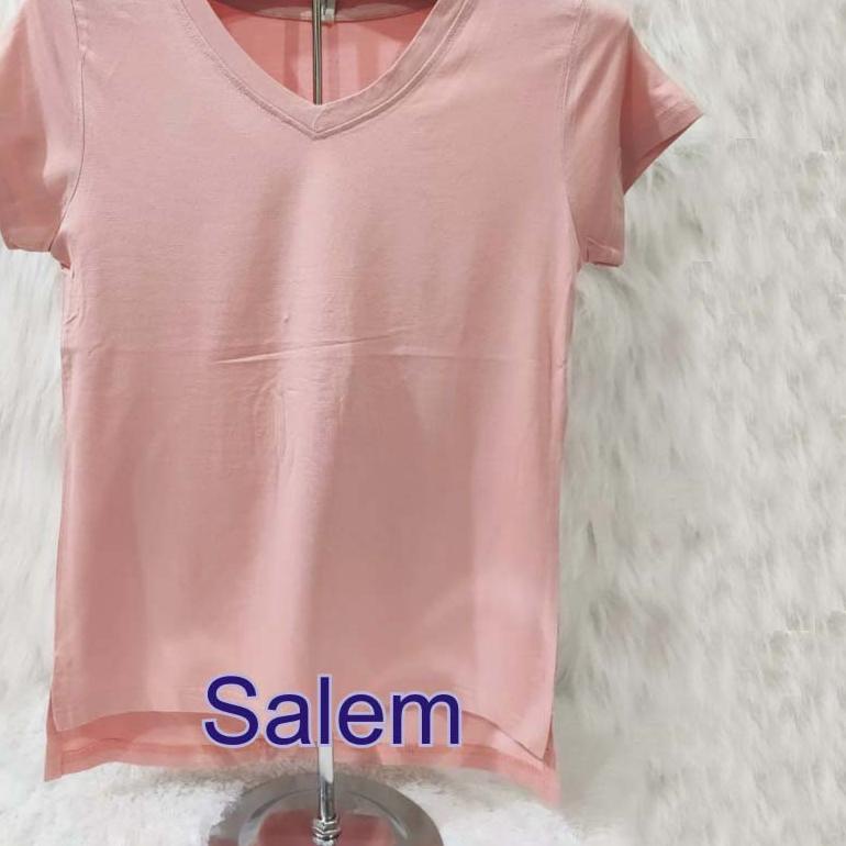 KAOS ATASAN WANITA V NECK GROSIR MURAH