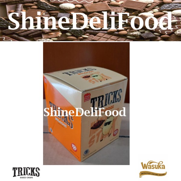 

INSTANT-CAMILAN- SNACK TRICKS BAKED CRIPS KENTANG - RASA ORIGINAL 1 BOX ISI 10 PCS - BULGOGI, KARDUS