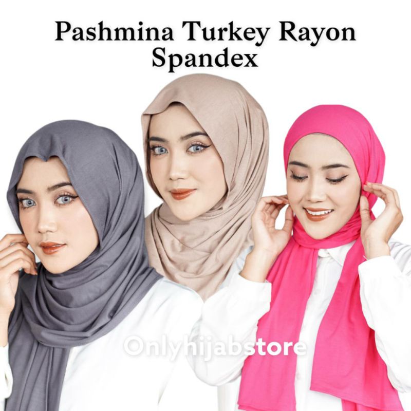 PASHMINA KAOS RAYON SPANDEX STRETCH | Pashmina Turkey | Pashmina Turki