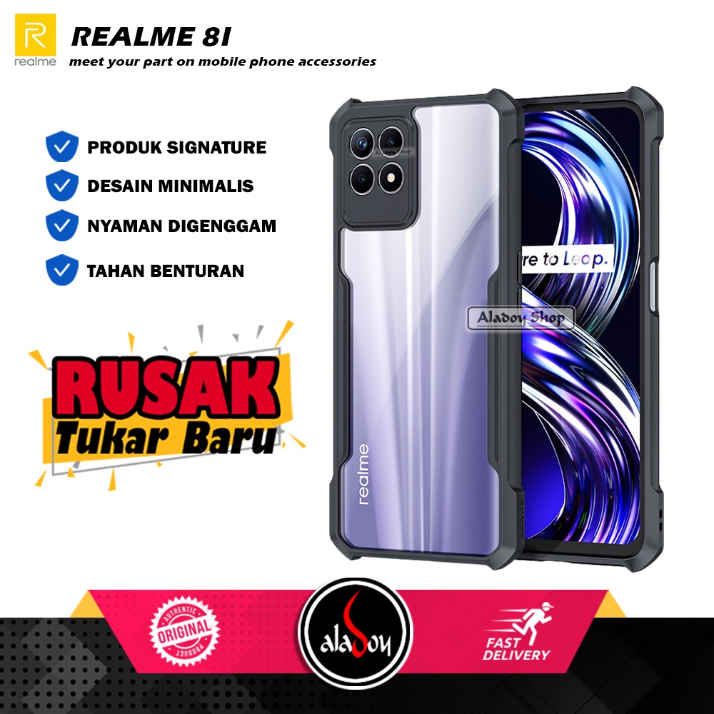 Case REALME 8I Hardcase Transparent Airbag Shockproof Premium Casing