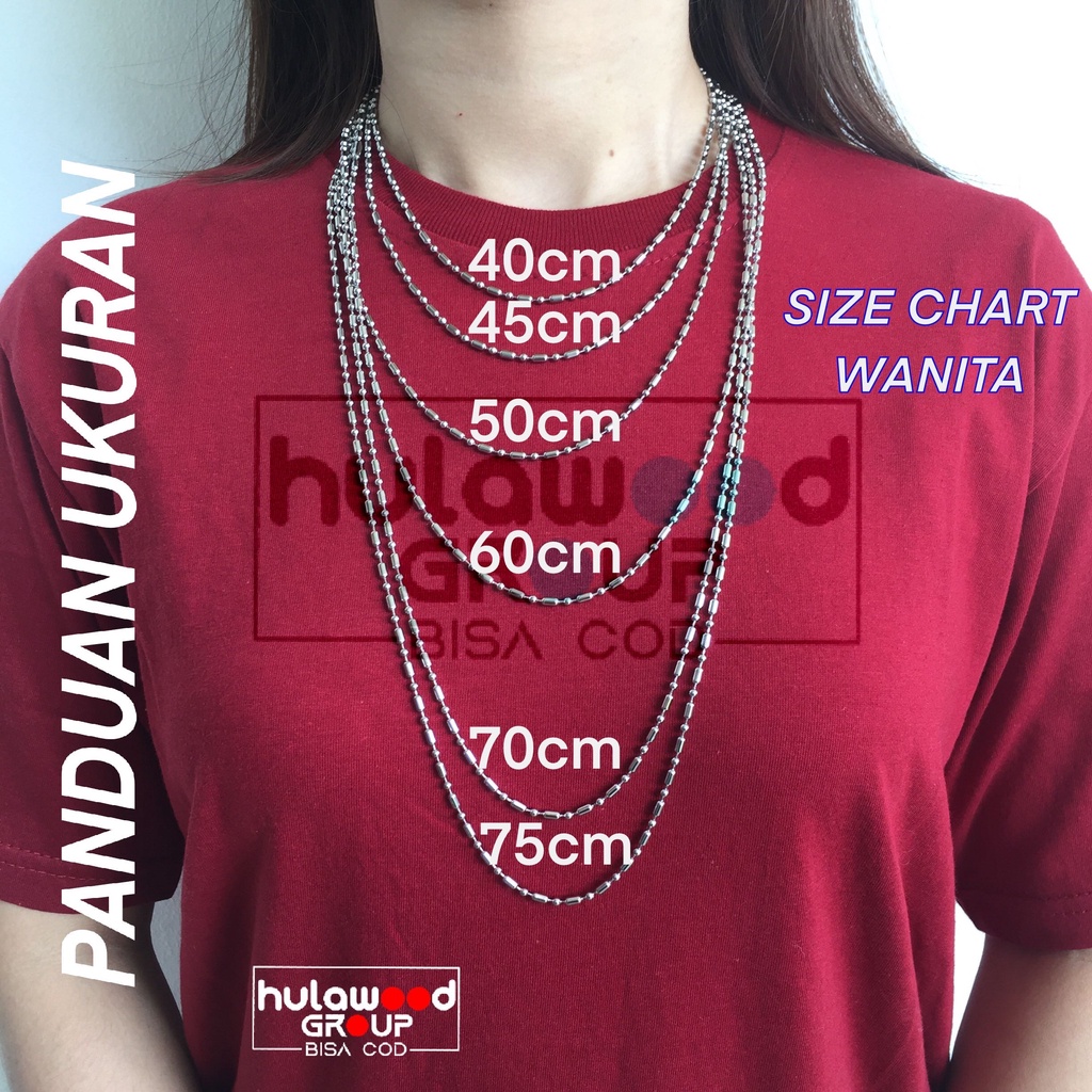 Rantai Kalung MCI Titanium 316L Stainless Import Anti Karat Pria Wanita - MILANO