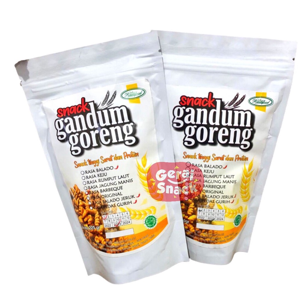 Gandum Goreng Crispy Cemilan Sehat Tanpa Bahan Pengawet (100gr)