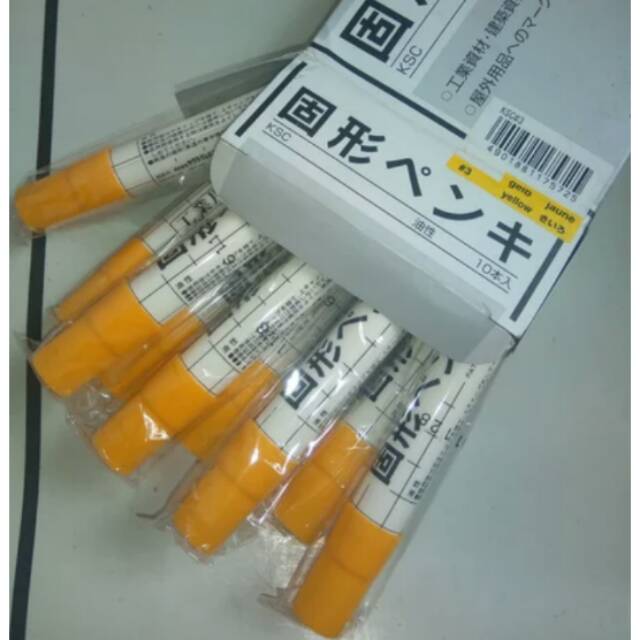

Solid Steel MARKER SAKURA Yellow - Spidol Penanda Besi Permanen Kuning Sakura - Made In Japan