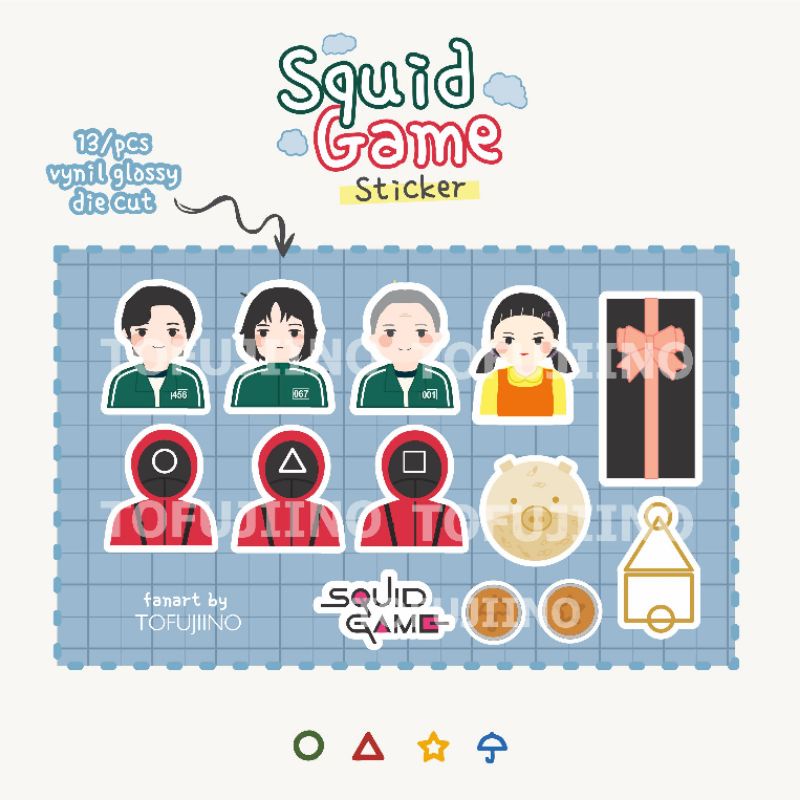 

stiker squid game fanart by tofujiino