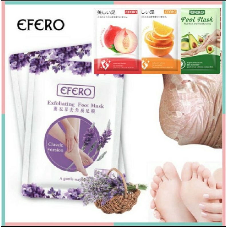 (Daily_shop.1) Efero Exfoliating Baby Foat Mask Masker kaki peeling