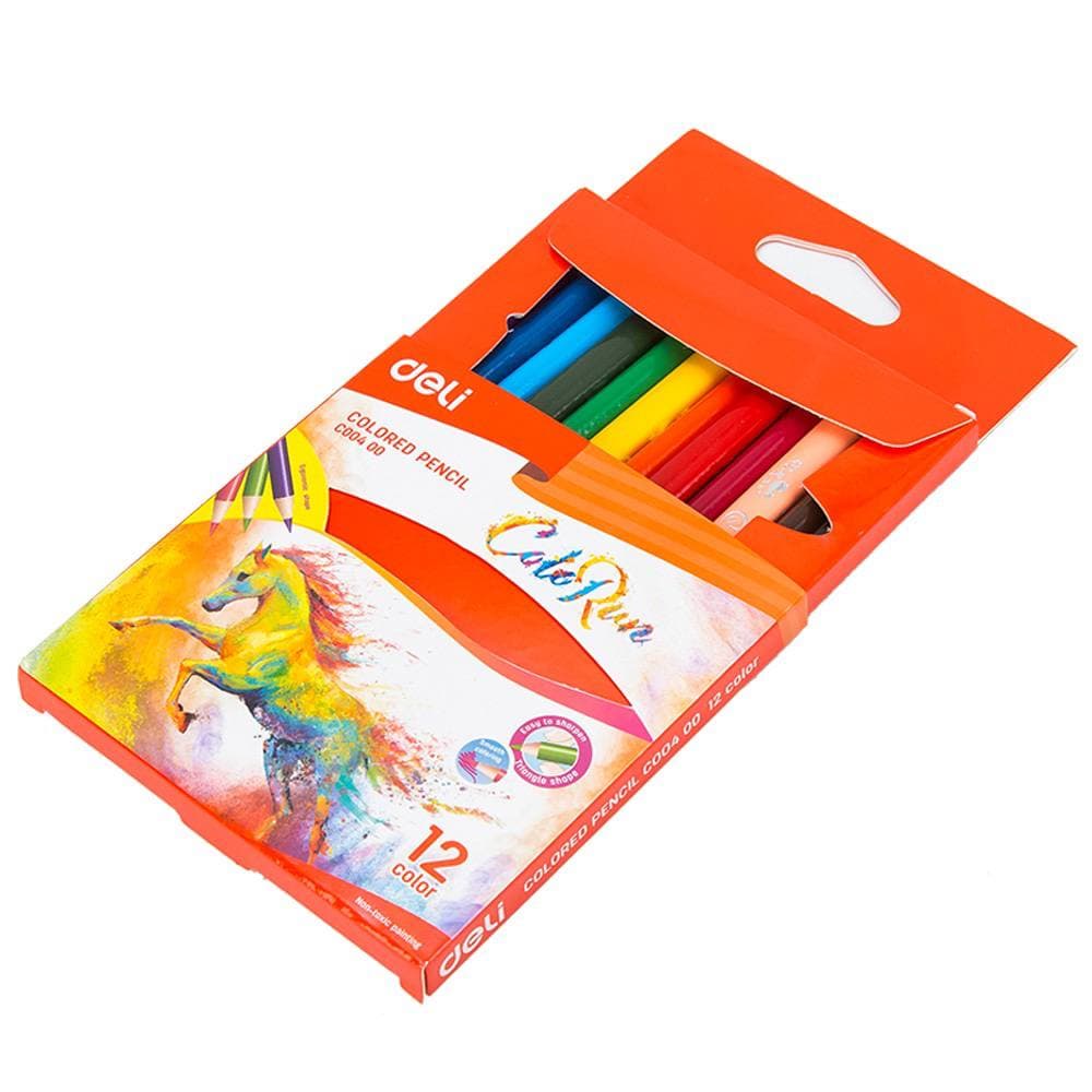 TGM - Deli EC00400 School Color Pencil Pensil Warna Mini color pencil 12 color