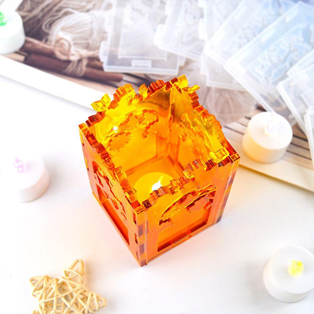 R-flower Resin Cetakan DIY Handmade Craft Making Candlestick Silikon Desktop Penyimpanan Lentera