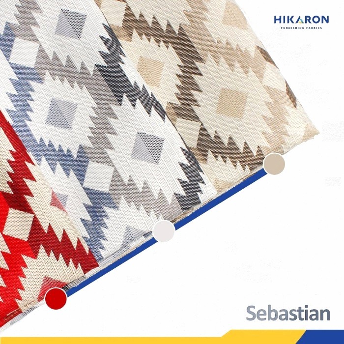 Promo Kain Hikaron Waterproof Anti Air Motif Geometris Modern Abstrak - Sebastian (Sofa, Kursi, Jok,