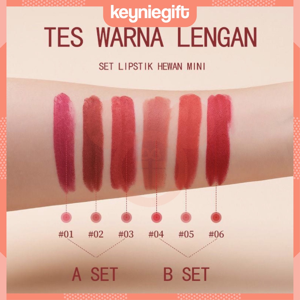 SANIYE 3 In 1 Original Panda Velvet Lipstik Matte Lipstick Paket lipstik Tahan Lama Tahan Air K1128  SA009