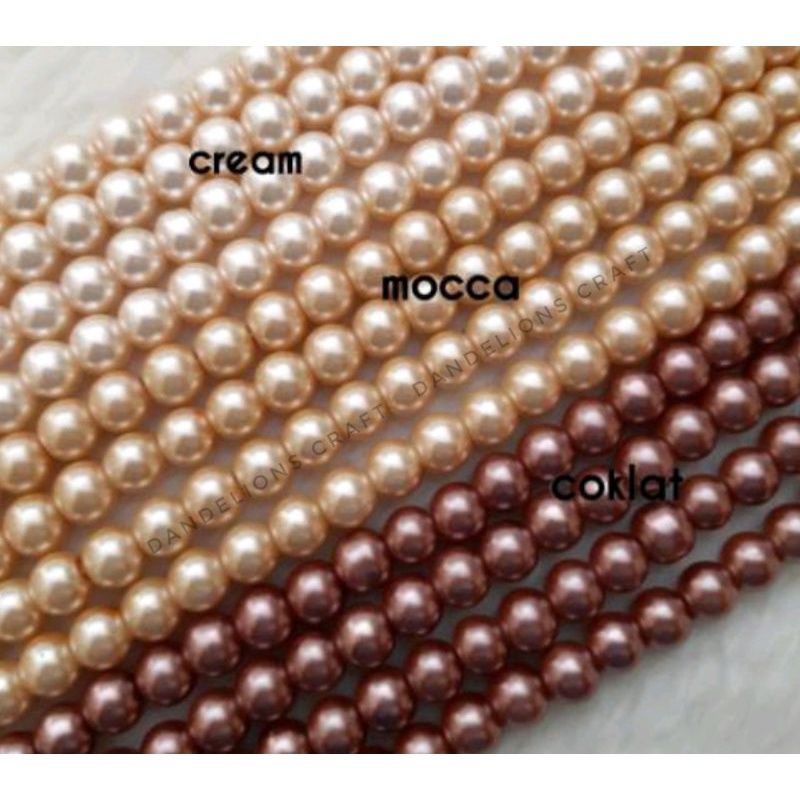 MUTIARA SINTETIS BERAT SERI CHOCO 6MM PER RENTENG