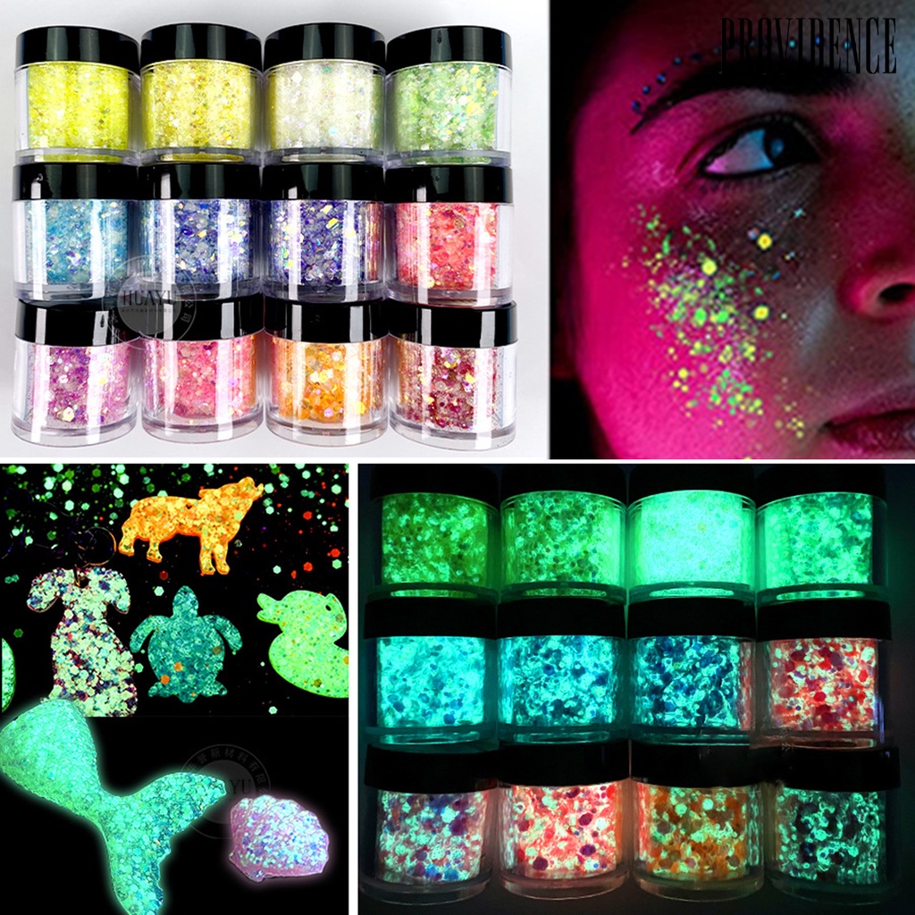 1 Botol Serpihan Glitter Glow In The Dark Untuk Dekorasi Nail Art