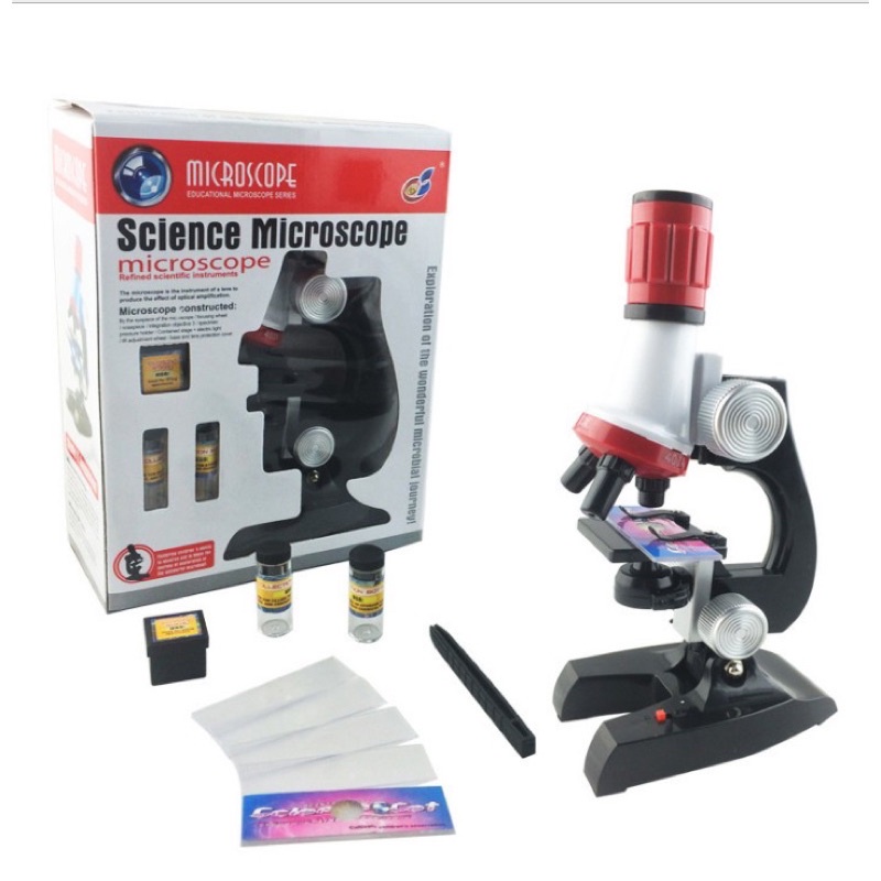 Mikroskop Edukasi Pembesaran 1200X Magnification - 1412X - Black