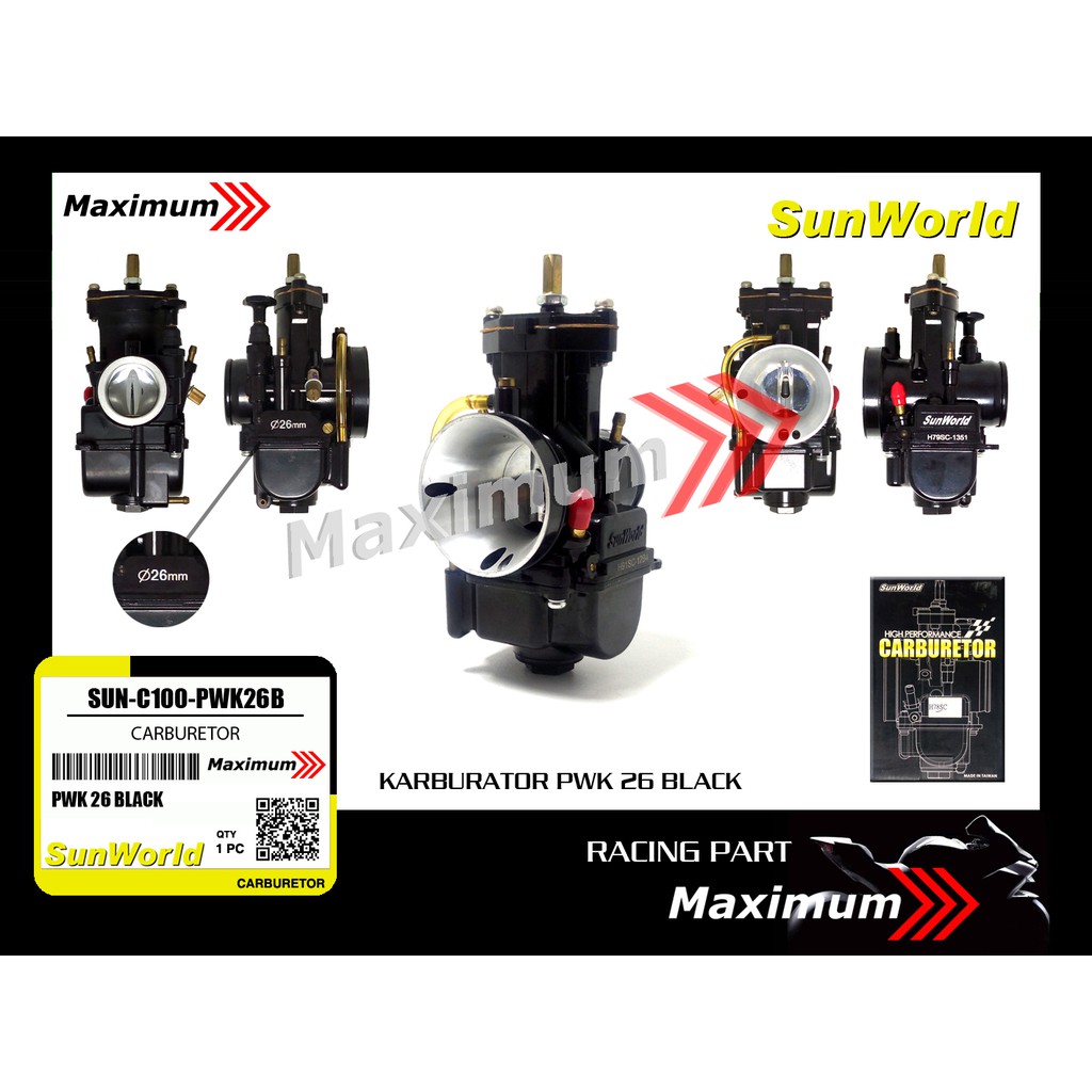 SunWorld Carbu PWK 26/ Karburator PWK 26 Black